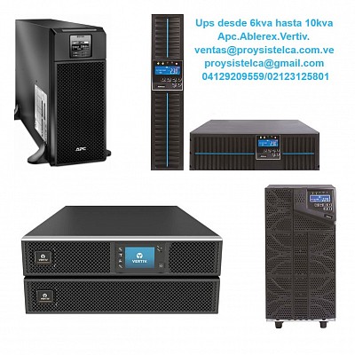 UPS 6KVA HASTA 10KVA  APC.ABLEREX.VERTIV.